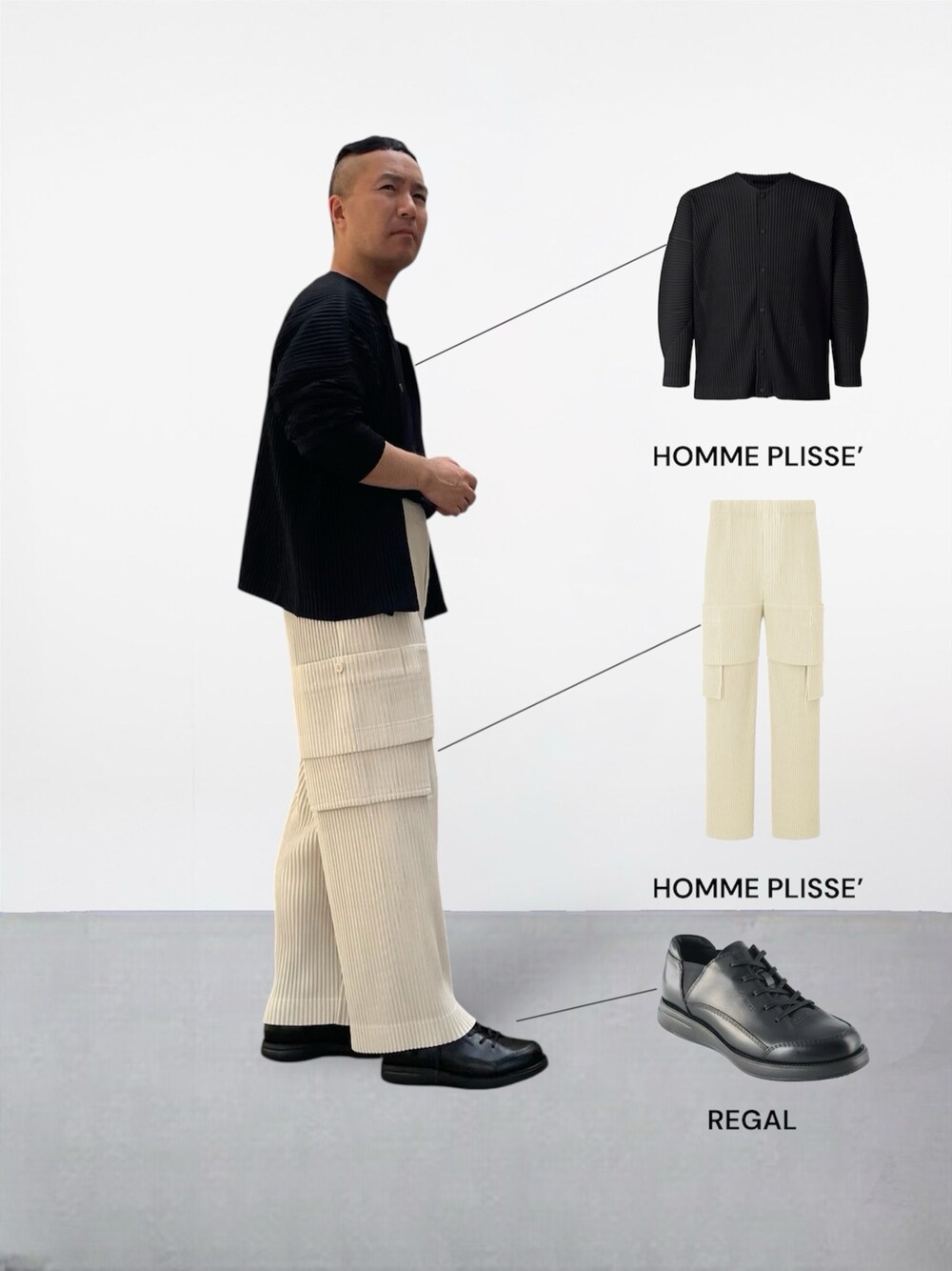 新品オムプリッセ / HOMME PLISSE CARGO カーゴ パンツ HOMME PLISSE ISSEY MIYAKE】より【カーゴプリーツパンツ】を
