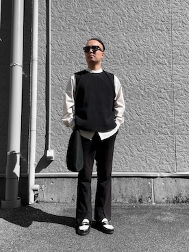 HOMME PLISSE ISSEY MIYAKEのベストを使った人気ファッション