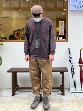 「KEEN（キーン）のアイテム（その他シューズ）」を使った、Weiさん（メンズ・177cm）の冬コーディネート