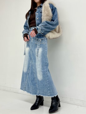 「ANAP（アナップ）のアイテム（ジャケット/アウター）」を使った、𝑨𝑰𝑹𝑰さん（レディース・159cm）の冬コーディネート