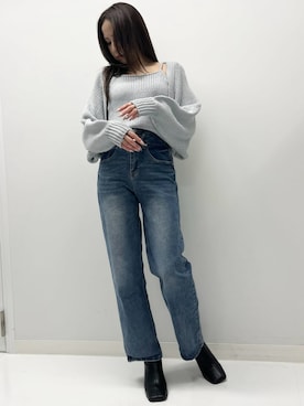 「ニットキャミソール」｜𝑨𝑰𝑹𝑰さん（レディース・159cm）の秋コーディネート