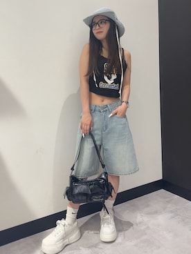 「ANAP（アナップ）のアイテム」を使った、𝑨𝑰𝑹𝑰さん（レディース・156cm）の夏コーディネート