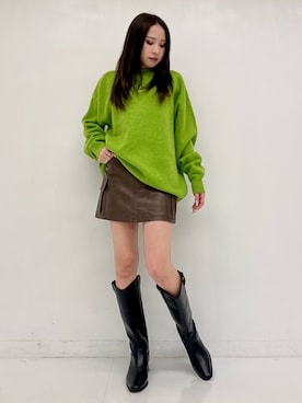 「スカートコーデ」｜𝑨𝑰𝑹𝑰さん（レディース・159cm）の冬コーディネート