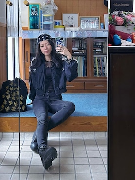 「アイテム（ブルゾン）」を使った、ミユキ✞さん（レディース・157cm）の秋コーディネート