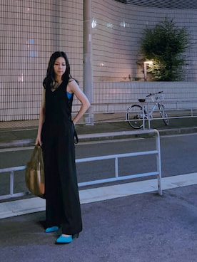 「アイテム（つなぎ/オールインワン）」を使った、ミユキ✞さん（レディース・157cm）の夏コーディネート