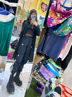 「DIESEL（ディーゼル）のアイテム（バッグ）」を使った、ミユキ✞さん（レディース・157cm）の春コーディネート