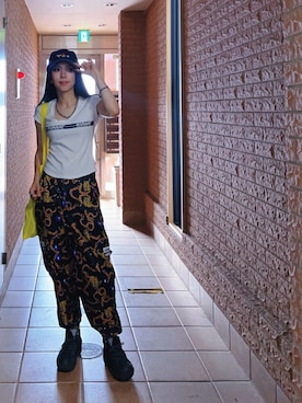 「SUB POP（サブポップ）のアイテム」を使った、ミユキ✞さん（レディース・157cm）の夏コーディネート