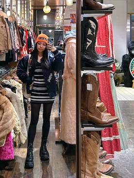 「アイテム（その他アウター）」を使った、ミユキ✞さん（レディース・157cm）の秋コーディネート