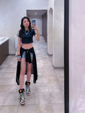 「Reebok（リーボック）のアイテム」を使った、ミユキ✞さん（レディース・157cm）の秋コーディネート