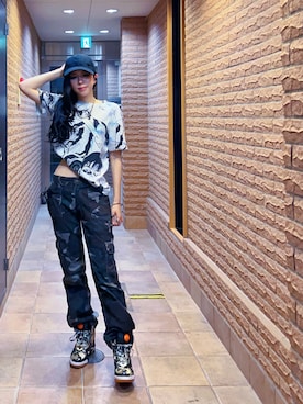 「Reebok(リーボック)のアイテム」を使った、ミユキ✞さん(レディース・157cm)の夏コーディネート