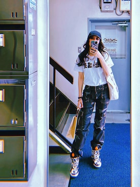 「Reebok(リーボック)のアイテム」を使った、ミユキ✞さん(レディース・157cm)の春コーディネート