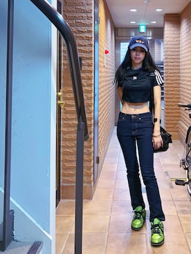 「へそ出し」｜ミユキ✞さん（レディース・157cm）の夏コーディネート