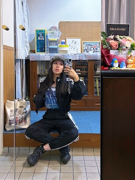 「アイテム（トートバッグ）」を使った、ミユキ✞さん（レディース・157cm）の秋コーディネート