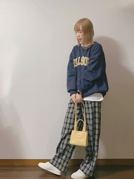 「mystic（ミスティック）のアイテム（スウェット）」を使った、m♡さん（レディース・167cm）の春コーディネート