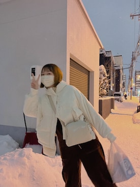 「JOURNAL STANDARD relume（ジャーナルスタンダード　レリューム）のアイテム（ダウンジャケット/コート）」を使った、m♡さん（レディース・167cm）の冬コーディネート