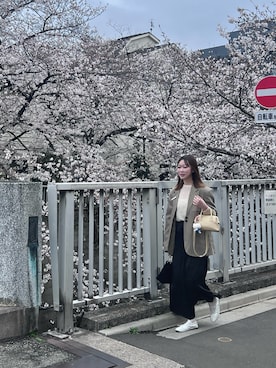 「花見コーデ」｜m♡さん（レディース・167cm）の春コーディネート