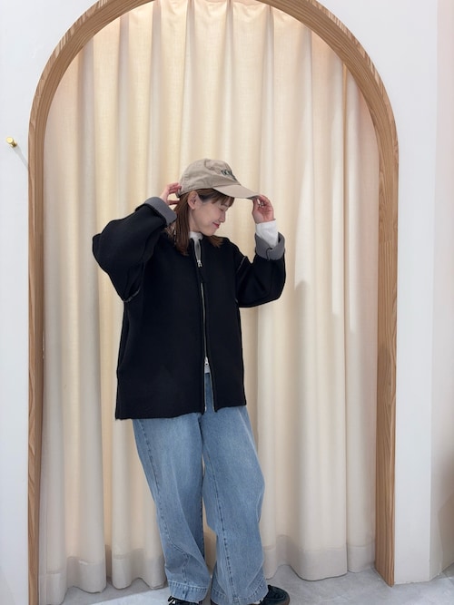 セール】【軽アウターとしても◎/ふわもち】ダブルジップ配色ヤク