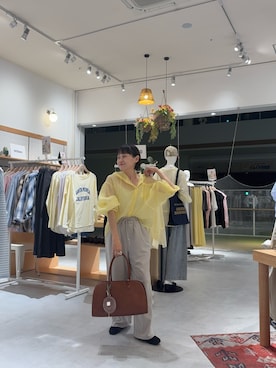 「CIAOPANIC TYPY（チャオパニックティピー）のアイテム（スラックス）」を使った、りーたんさん（レディース・152cm）の春コーディネート