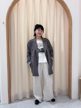 「CIAOPANIC TYPY（チャオパニックティピー）のアイテム（テーラードジャケット）」を使った、りーたんさん（レディース・152cm）の春コーディネート