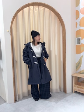 「アイテム（ダッフルコート）」を使った、りーたんさん（レディース・152cm）の秋コーディネート