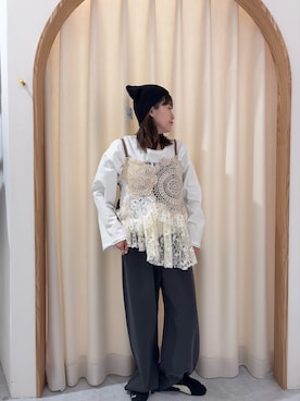 「CIAOPANIC TYPY（チャオパニックティピー）のアイテム（帽子）」を使った、りーたんさん（レディース・152cm）の冬コーディネート