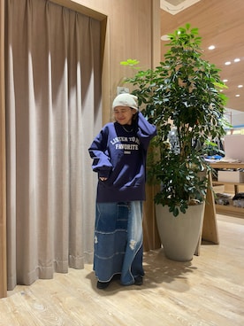 「CIAOPANIC TYPY（チャオパニックティピー）のアイテム（スウェット）」を使った、りーたんさん（レディース・152cm）の春コーディネート