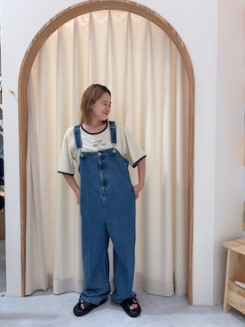 「アイテム（オールインワン・サロペット）」を使った、りーたんさん（レディース・152cm）の夏コーディネート