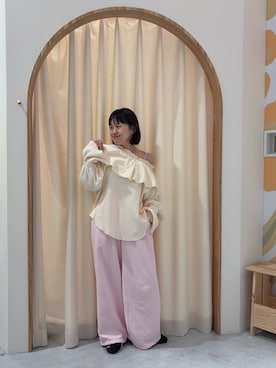 「etsinta（エシンタ）のアイテム（トップス）」を使った、りーたんさん（レディース・152cm）の春コーディネート
