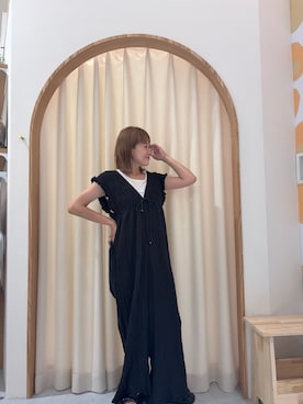 「着回しコーデ」｜「アイテム（サロペット/オーバーオール）」を使った、りーたんさん（レディース・152cm）の夏コーディネート
