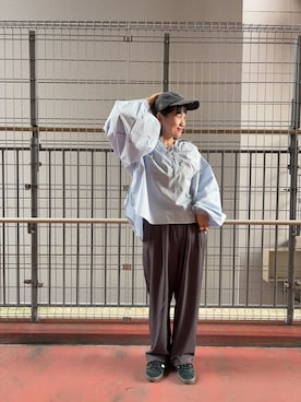 「CIAOPANIC TYPY（チャオパニックティピー）のアイテム（キャップ）」を使った、りーたんさん（レディース・152cm）の春コーディネート