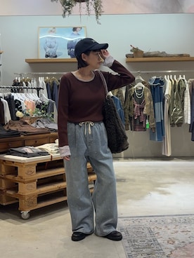 「CIAOPANIC TYPY（チャオパニックティピー）のアイテム（帽子）」を使った、りーたんさん（レディース・152cm）の秋コーディネート