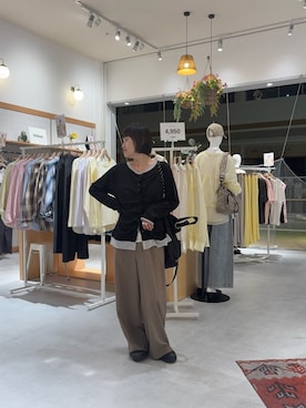 「CIAOPANIC TYPY（チャオパニックティピー）のアイテム（スラックス）」を使った、りーたんさん（レディース・152cm）の春コーディネート