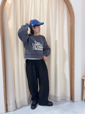 「CIAOPANIC TYPY（チャオパニックティピー）のアイテム（キャップ）」を使った、りーたんさん（レディース・152cm）の春コーディネート