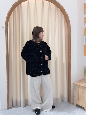 「アイテム（ノーカラーコート）」を使った、りーたんさん（骨格ウェーブ・レディース・152cm）の秋コーディネート