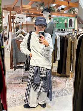 「CIAOPANIC TYPY（チャオパニックティピー）のアイテム（帽子）」を使った、りーたんさん（レディース・152cm）の秋コーディネート