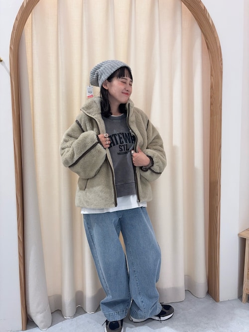 セール】【ぬくかる】2WAYふわボアスタンドジャケット（ブルゾン