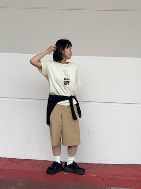 「CIAOPANIC TYPY（チャオパニックティピー）のアイテム（カーディガン/ボレロ）」を使った、りーたんさん（レディース・152cm）の夏コーディネート