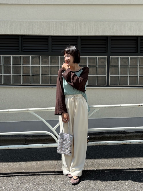 セール】:【2WAYで使用可能！】チェーン付き手編みスパンコールBAG