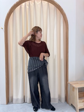 「秋のコーデ」｜「アイテム（財布/小物）」を使った、りーたんさん（レディース・152cm）の秋コーディネート