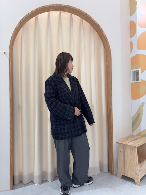セール】【willow】チェックオーバージャケット（テーラードジャケット