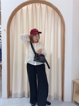 「アイテム（スウェットパンツ）」を使った、りーたんさん（骨格ウェーブ・レディース・152cm）の秋コーディネート