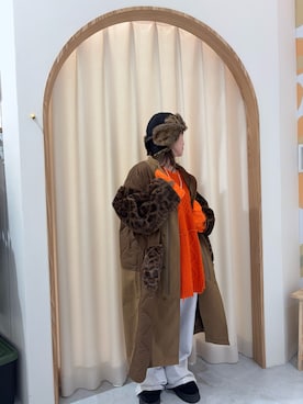 「アイテム（モッズコート）」を使った、りーたんさん（レディース・152cm）の冬コーディネート