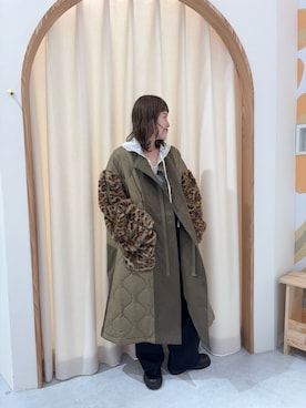 「アイテム（モッズコート）」を使った、りーたんさん（レディース・152cm）の秋コーディネート