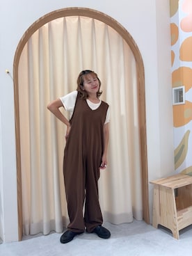 willow】【新色追加】スラブ裏毛裾ドロストオールインワンを使った人気