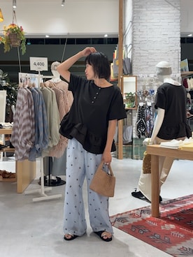 「CIAOPANIC TYPY（チャオパニックティピー）のアイテム（バッグ）」を使った、りーたんさん（レディース・152cm）の夏コーディネート