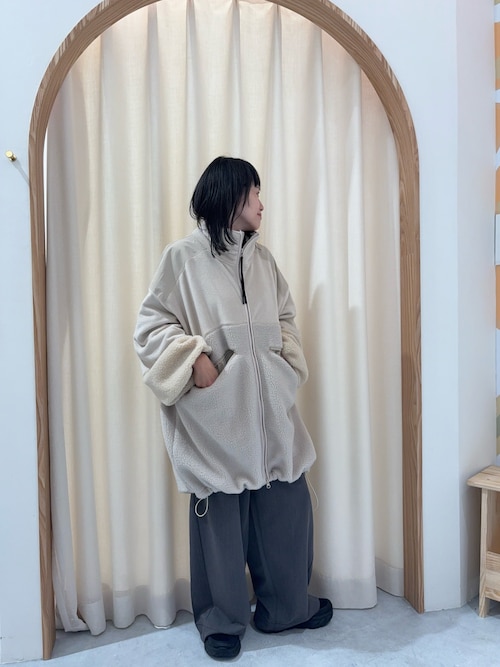 セール】【etsinta/エシンタ】リメイクフリースオーバージャケット