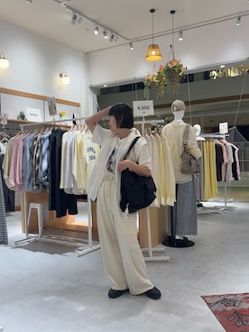 「CIAOPANIC TYPY（チャオパニックティピー）のアイテム（スラックス）」を使った、りーたんさん（レディース・152cm）の春コーディネート