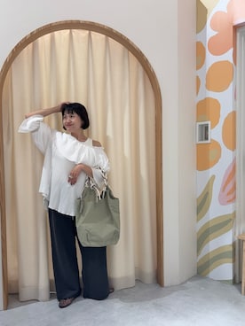 「etsinta（エシンタ）のアイテム（トップス）」を使った、りーたんさん（レディース・152cm）の春コーディネート