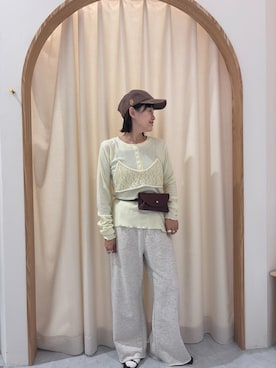 「CIAOPANIC TYPY（チャオパニックティピー）のアイテム（キャップ）」を使った、りーたんさん（レディース・152cm）の春コーディネート