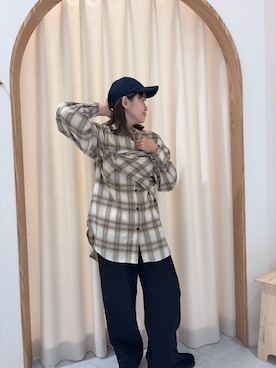 「CIAOPANIC TYPY（チャオパニックティピー）のアイテム（キャップ）」を使った、りーたんさん（レディース・152cm）の秋コーディネート